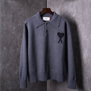 Ami Gray Cowl Neck Sweater